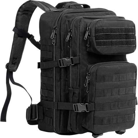 Military tactical backpack black