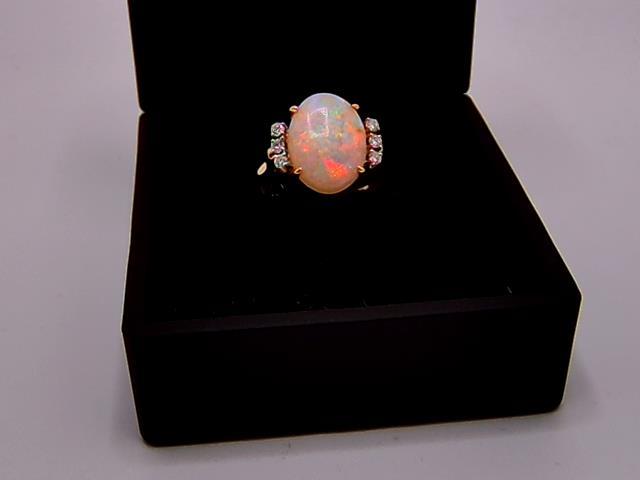 BAGUE EN OR 14KT AVEC DIAMANTS
