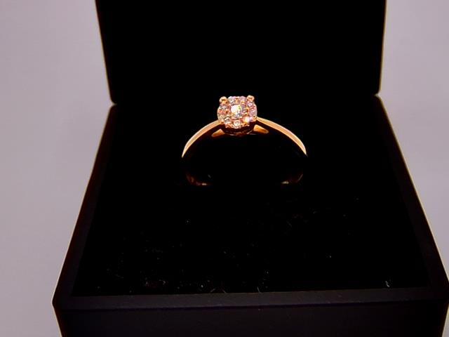 BAGUE EN OR 14KT AVEC DIAMANTS