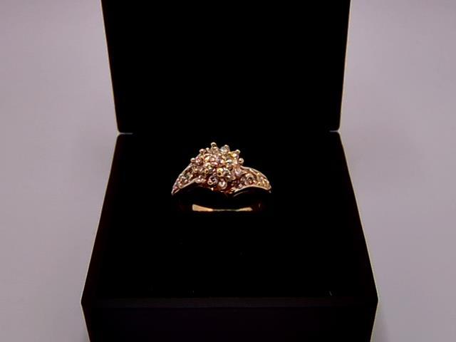 BAGUE EN OR 14KT AVEC DIAMANTS