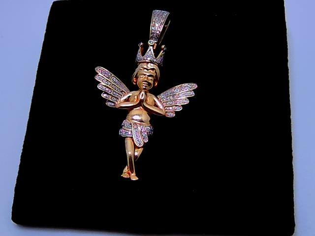 BRELOQUE EN OR 10KT AVEC DIAMANTS