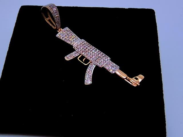 BRELOQUE EN OR 10KT AVEC DIAMANTS