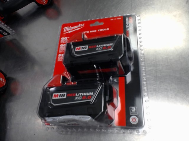Batteries milwaukee 5.0ah 2x new
