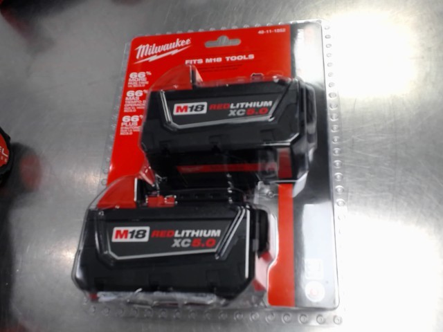 Batteries milwaukee 5.0ah 2x new