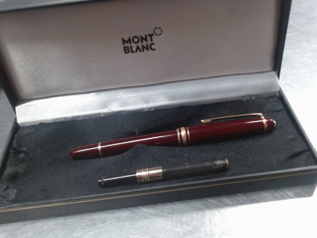 Mont blanc fountian pen red in box+refil
