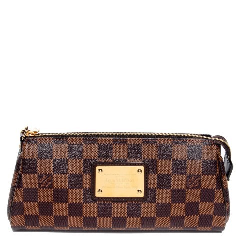 Damier ebene canvas eva pochette