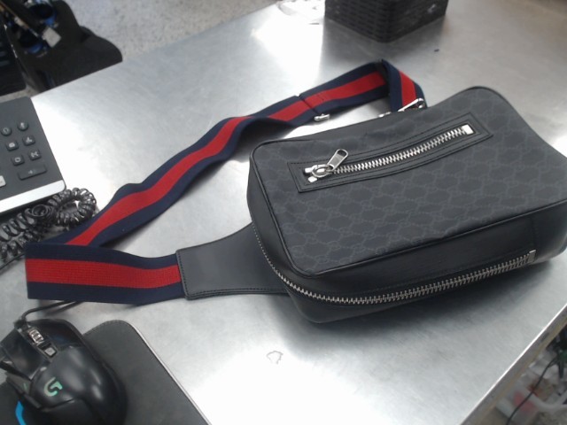 Gg supreme web stripe waist pouch bag