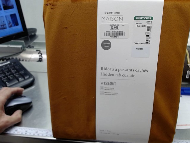 Rideaux brun a passant cach neuf