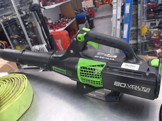 Blower greenworks+batt2ah 80v