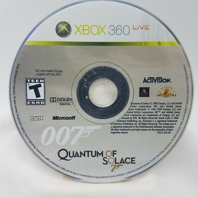 007 quantum of solace xbox 360 disk only