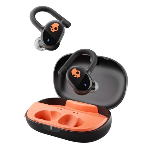 Ecouteurs bluetooth noir et orange