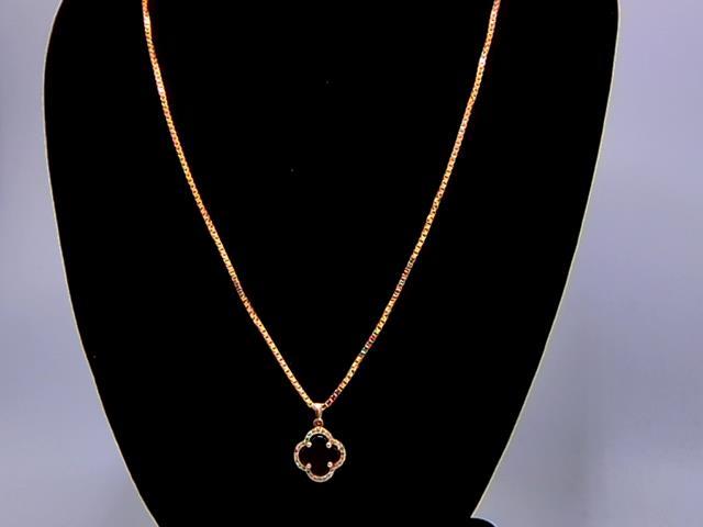CHAINE EN OR 10KT AVEC PENDENTIF 