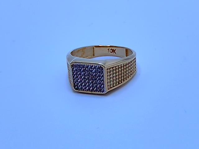 BAGUE EN OR 10KT POUR HOME 