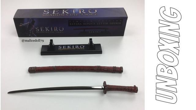 Katana replica letter opener shadows