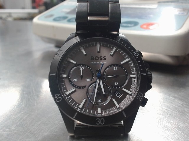 Montre boss noire stainless 5 bar
