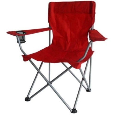 Chaise de camping rouge
