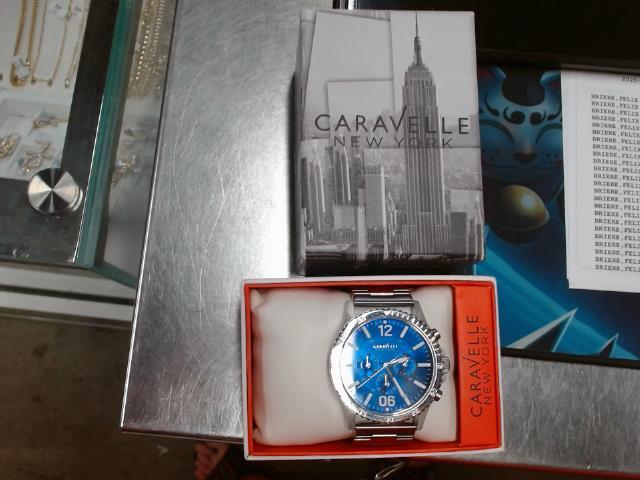 Chronograph caravelle blue silver+boc