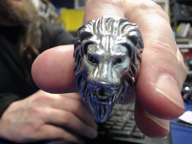 Bague en stainless lion