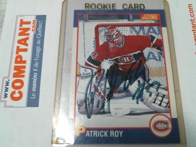 Carte sign patrick roy