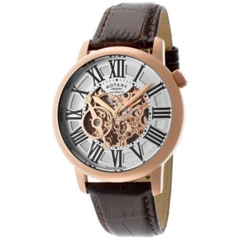 Rotary automatic watch box + papers