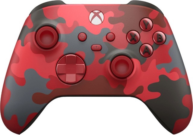 Manette de xbox serie rouge camouflage