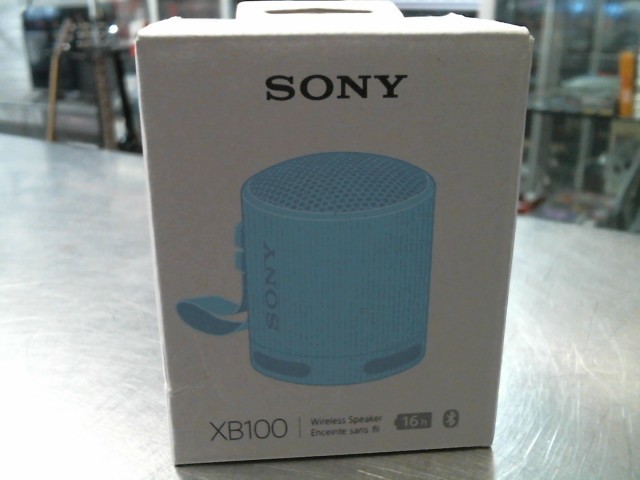 Haut parleur bluetooth bleu en boite