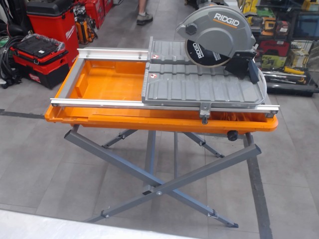 Wet tile saw+rack