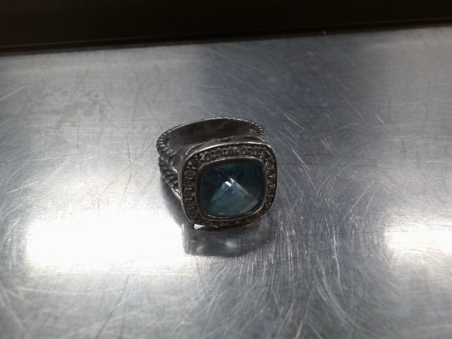 Bague avec pierre bleu 8.709g argent