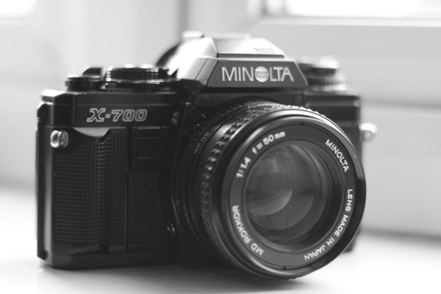 Camera analog minolta avec lentille