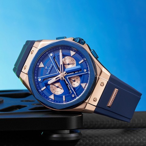 Montre sport rubber bleu