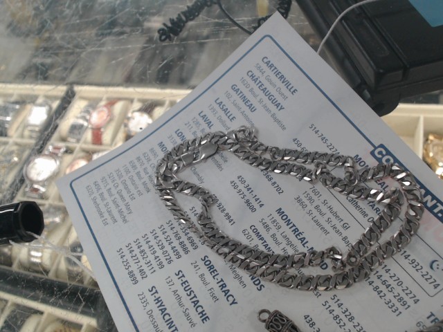 Chaine cubaine en argent