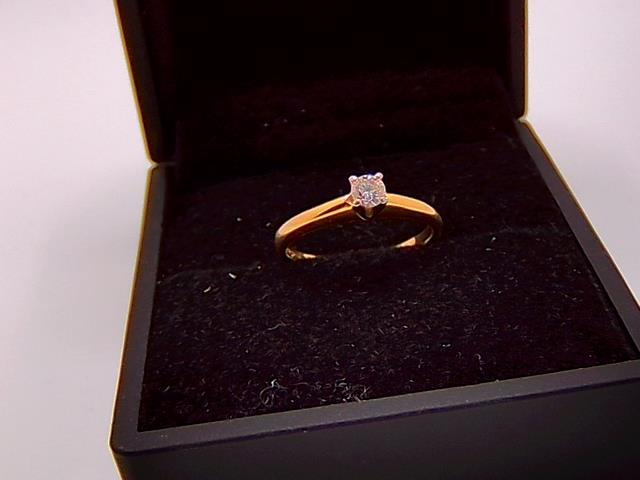 BAGUE EN OR 14KT AVEC DIAMANT