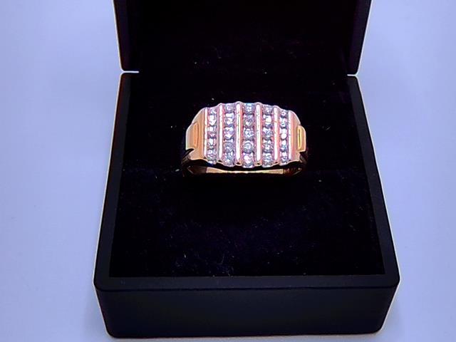 BAGUE EN OR 14KT AVEC DIAMANTS
