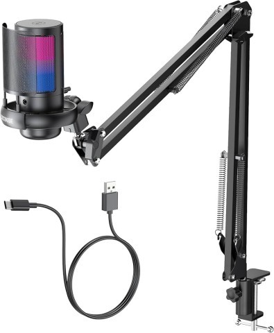 Micro coconise noir avec boom arm