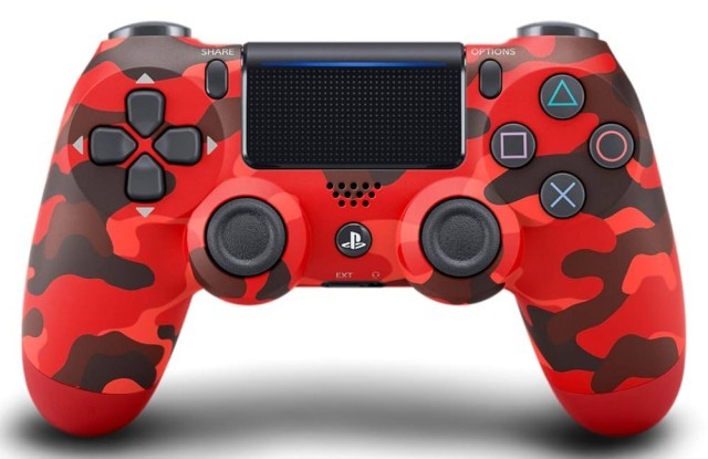 Manette de ps4 camouflage rouge custom