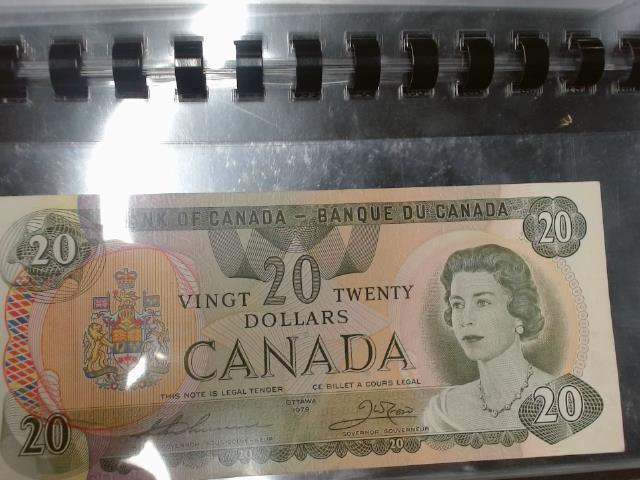 Billet de 20 dollard canada 1979