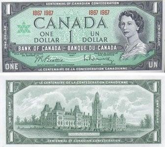 Billet de 1 dollard canada