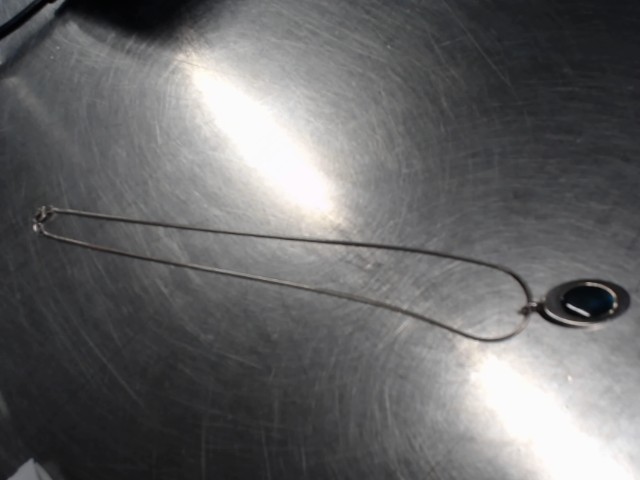 Silver chain w/ pendant blue stone