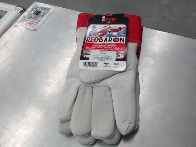 Gants de travail en cuir red baron (l)
