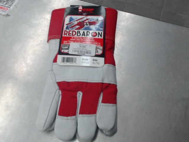 Gants de travail en cuir red baron