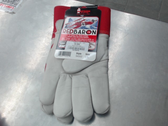 Gants de travail en cuir red baron (l)