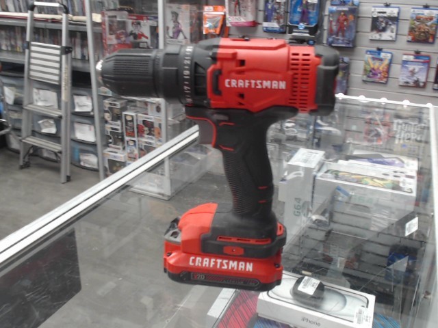 Drill mastercraft rouge avec batterie