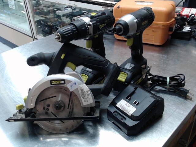 Kit drill+impact+scie+2batt+chargeur