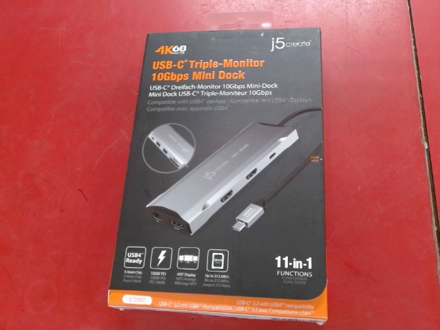 Usb-c triple-monitor 10gbps mini dock