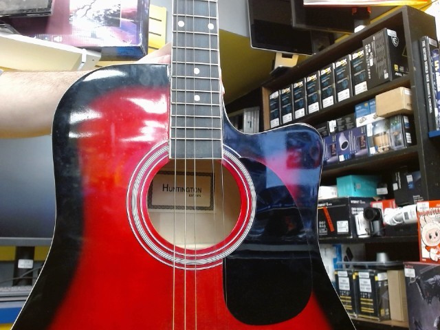 Guitare acoustic hunting red wine