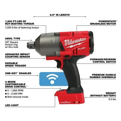 Milwaukee 3/4''square-ring impact wrench
