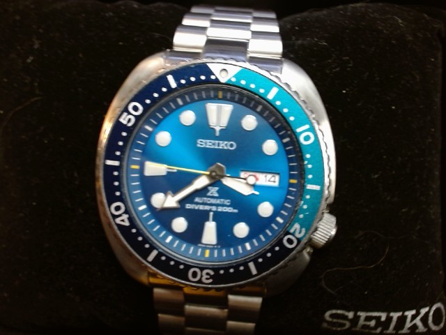 Montre de hommes face blue avec boite