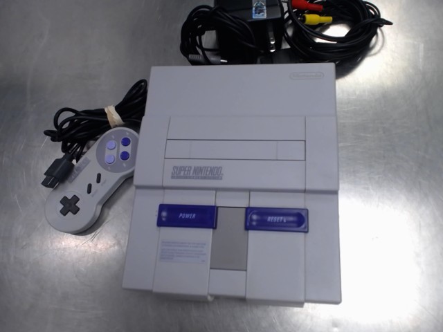 Nintendo snes avec fils et man