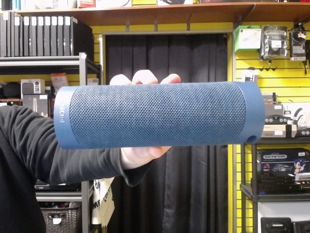 Haut-parleur bluetooth bleu