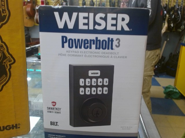 Keypad deadbolt weiser powerbolt 3